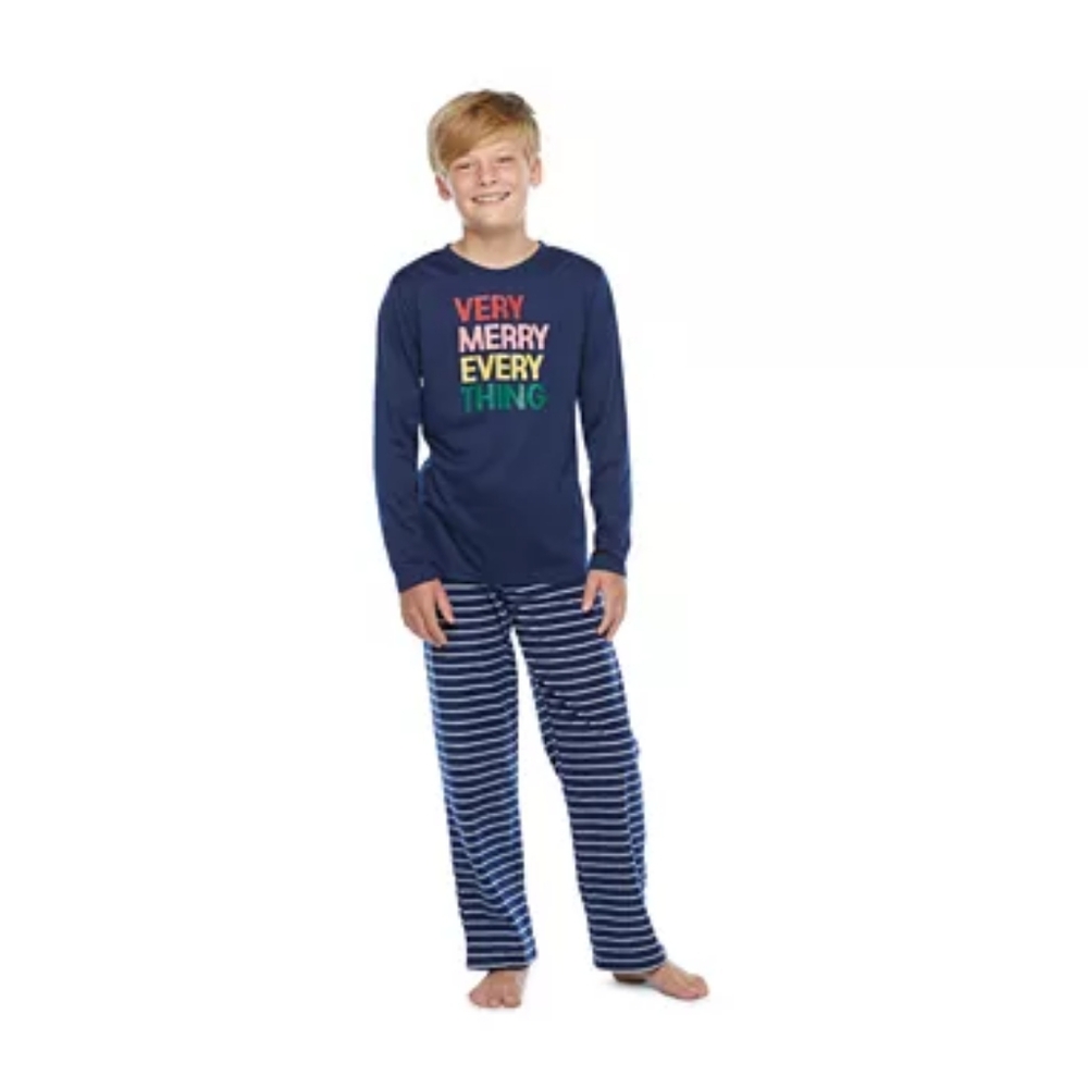 North Pole Trading Co. Very Merry Little & Big Unisex Christmas Pajama Set 2